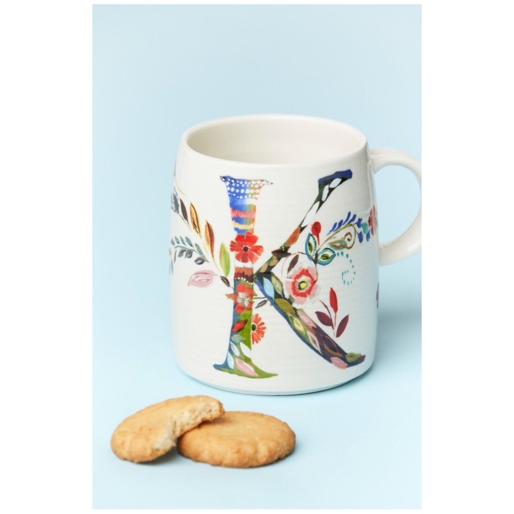 Anthro “Petal Palette Monogram Mug” - Picture 8 of 11